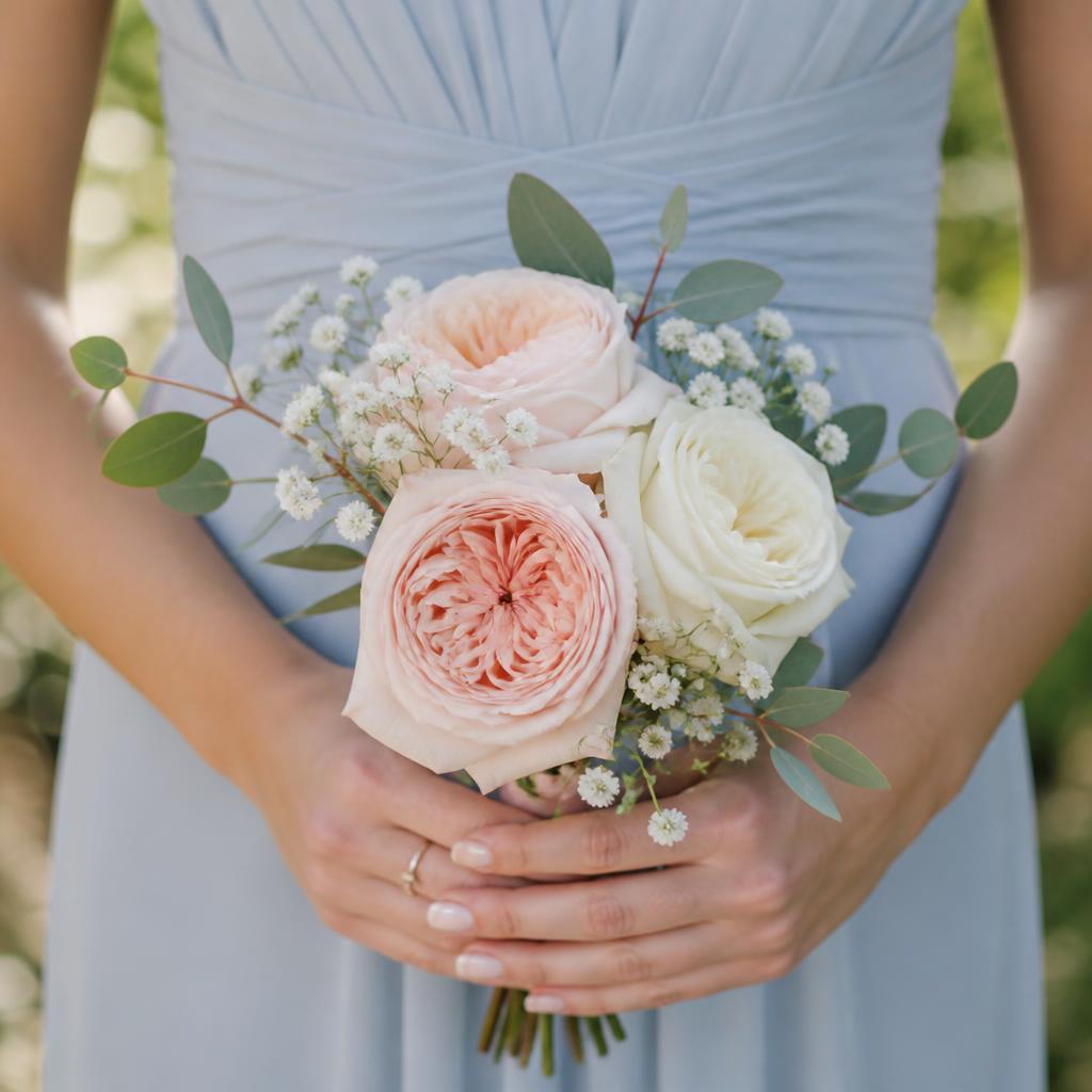 Blush bridesmaid posy