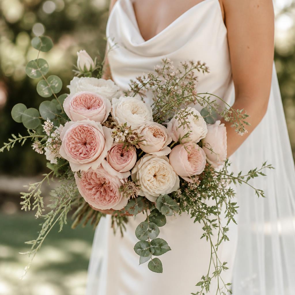 Blush & ivory bridal bouquet