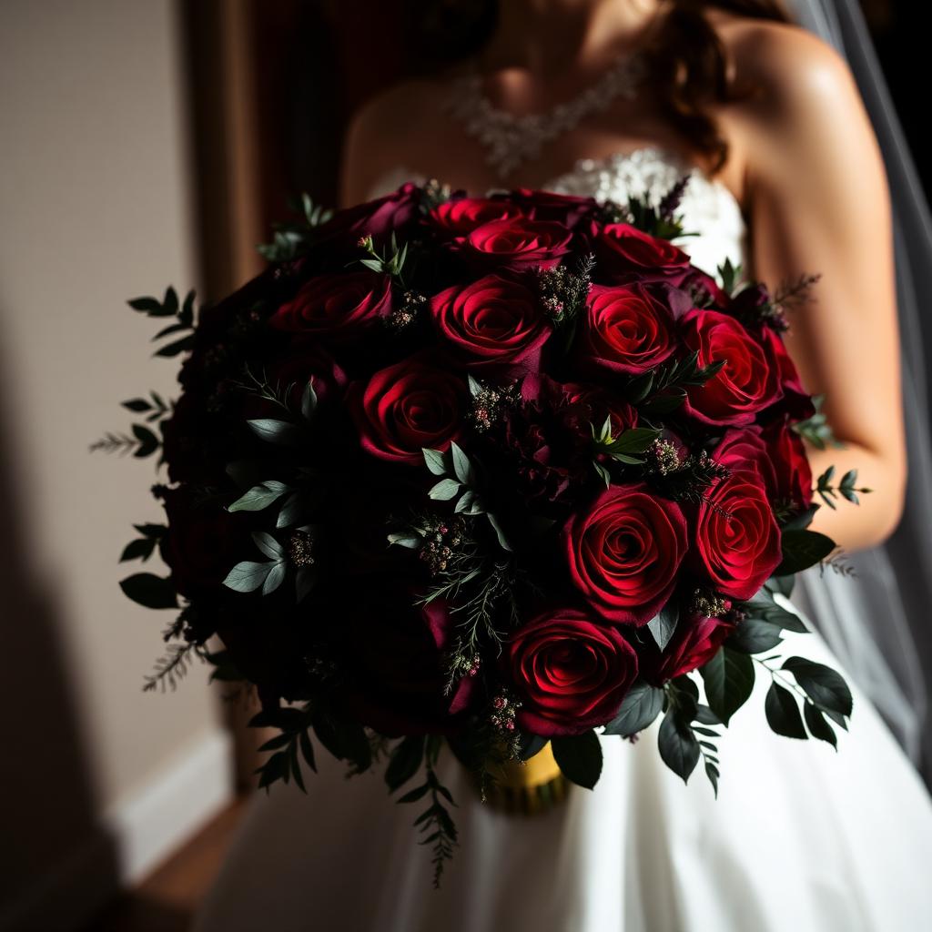 Deep red & burgundy bouquet